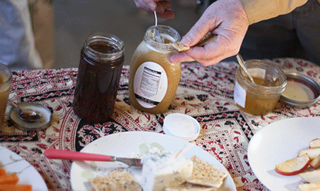 Guests can choose their favorite East Bay honey at the September Harvest Tasting. Photos courtesy of BioFuel Oasis Cooperative