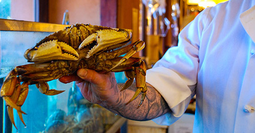 Local crab is off the menu this season, but Alaskan crab is plentiful and safe to eat. Photo: Julia Prince