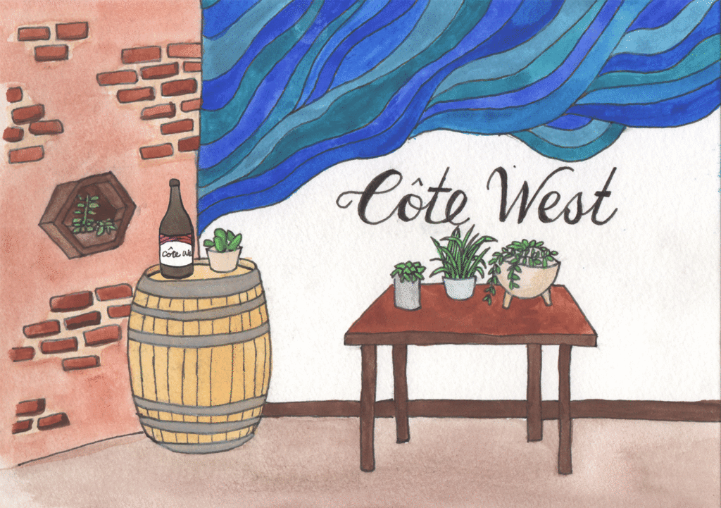 Côte West Winery Painting by Nikki Goddard