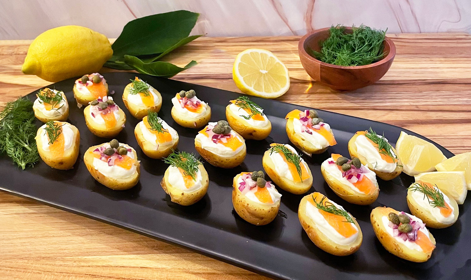 Mini Potatoes Stuffed with Whipped Goat Cheese | Edible East Bay